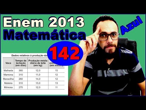 Enem 2013 - questão 142 - Prova azul de matemática (aplicação de fórmula pronta)