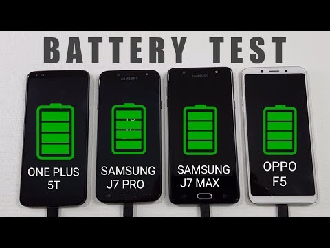 One Plus 5T vs Samsung J7 PRO vs Samsung J7 Max vs Oppo F5 BATTERY TEST