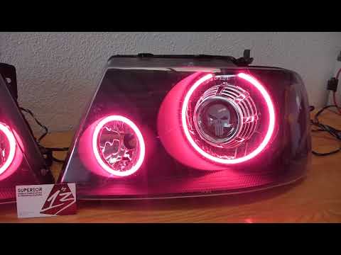 2004-2008 Ford F150 Custom Headlights HID Retrofit + RGB Halos