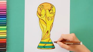 How to draw FIFA World Cup Trophy 2022