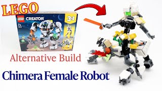 LEGO CREATOR 31115 alternative build tutorial [Chimera Female Robot]　レゴ31115セットのみでキマイラ女性型ロボットを作ってみた