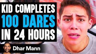 Kid Completes 100 DARES In 24 HOURS What Happens I