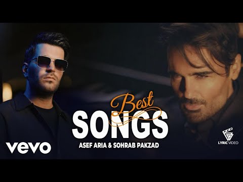 Asef Aria - Best songs ) [ Lyric Video ] ft. Sohrab pakzad