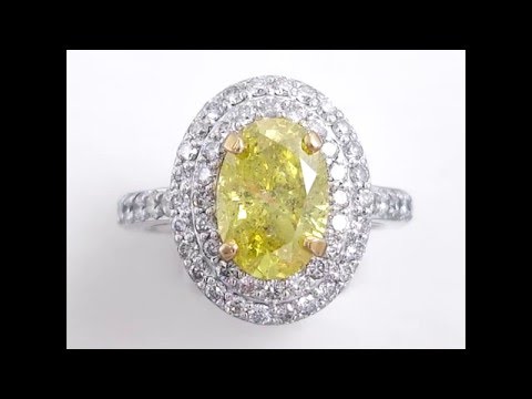 3.01 ctw Oval Cut Diamond Engagement Ring - BigDiamondsUSA