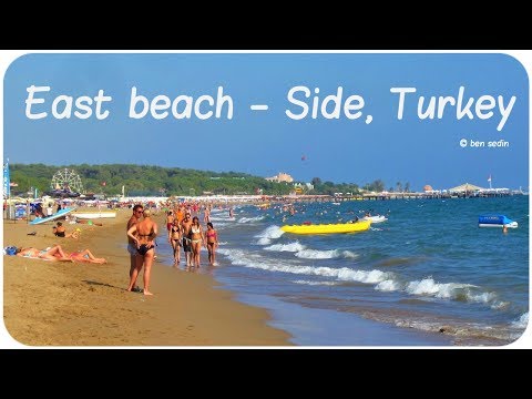 East beach in Side, Turkey