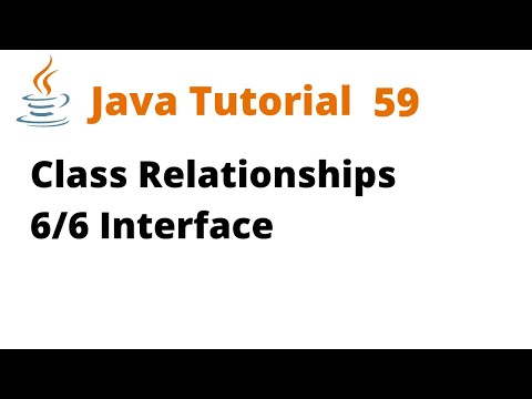 Java Tutorial 59 Class Relationships 66 Interface