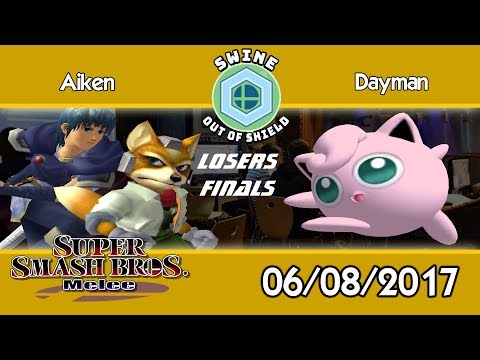 Swine Out of Shield 3 - Aiken (Marth/ Fox) vs YTS Dayman (Jigglypuff) - SSBM Losers Finals