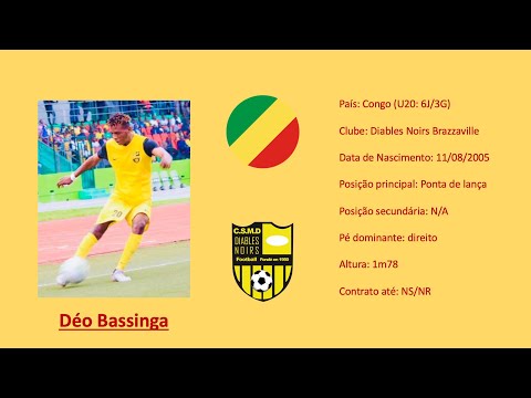 Déo Gracias Bassinga (Congo | Diables Noirs Brazzaville) footage vs DR Congo U20 [UNIFFAC]