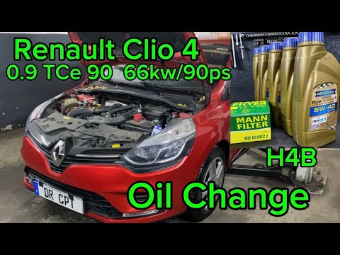 Renault Clio Oil Change DIY Renault Clio 4 0.9 TCe 90 Ölwechsel H4B