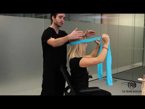 Banded Chin Tuck Exercise- Neck Strengthening