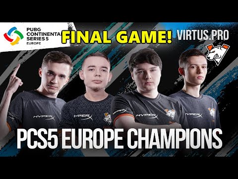 PCS5 EUROPE CHAMPION VIRTUS PRO! spyrro, BatulinS, Lu & Perfect1ks - FINAL GAME! - PUBG