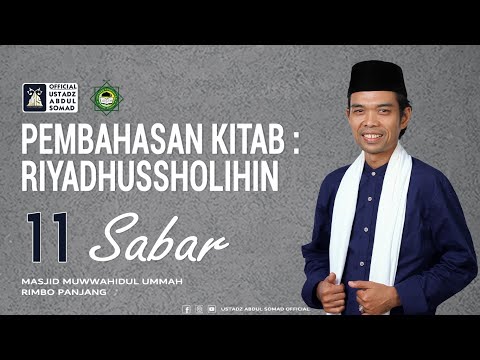LIVE | KAJIAN RIYADHUSSHOLIHIN 11 - SABAR | Masjid Muwwahidul Ummah, Rimbo Panjang