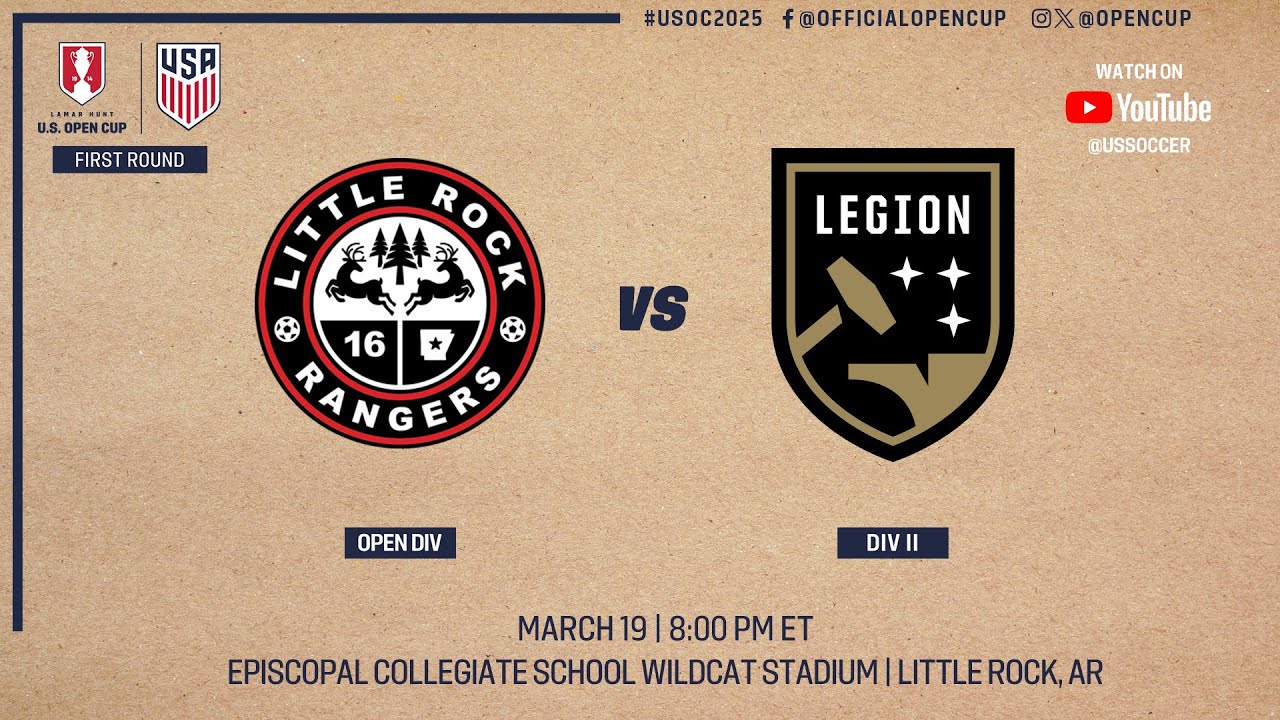 2025 Lamar Hunt U.S. Open Cup Round 1: Little Rock Rangers vs. Birmingham Legion FC - 03/19/2025
