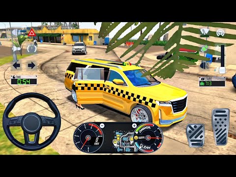 Cadillac Escalade Big SUV Taxi Drive In Miami City - Taxi Car Simulator : EVO - Android Gameplay