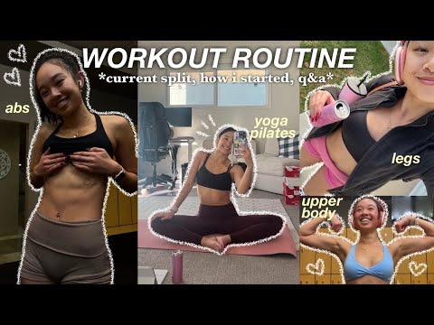 WORKOUT ROUTINE | current split, how i got started, + q&a