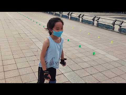 인라인 스케이트 슬라럼 초급 콤보 구채이 선수