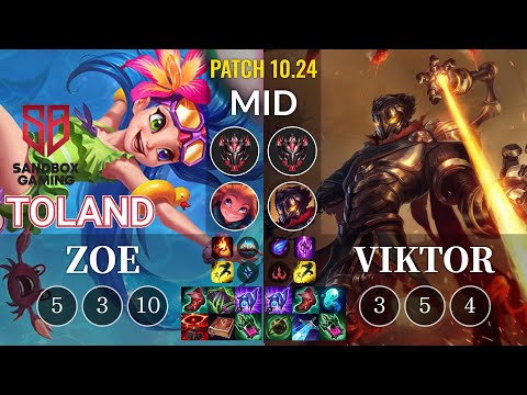 SB TolanD Zoe vs Viktor Mid - KR Patch 10.24