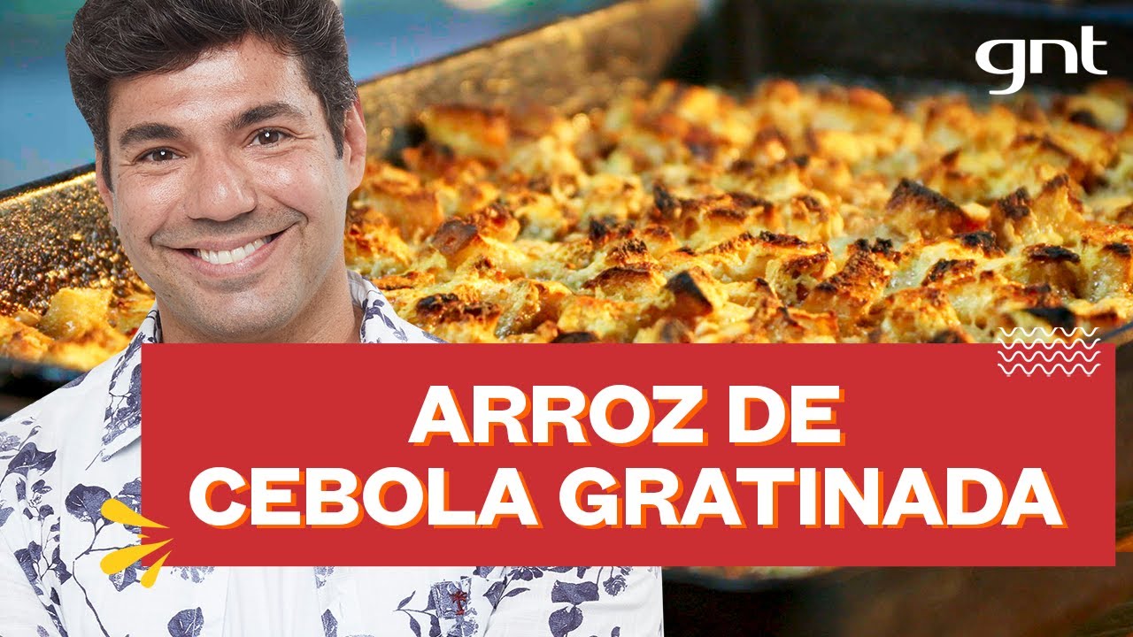 Arroz de cebola com queijo gratinado | Felipe Bronze | Perto do Fogo