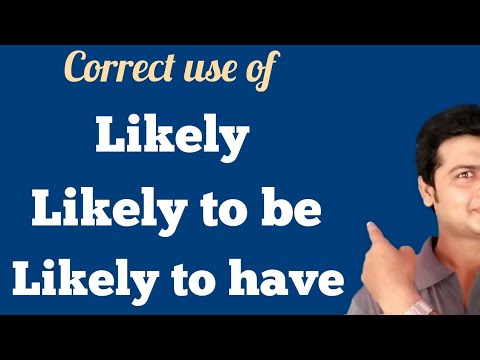 Likely to / likely to be / likely to have | Easy Way To Learn  Spoken English Sentences Video