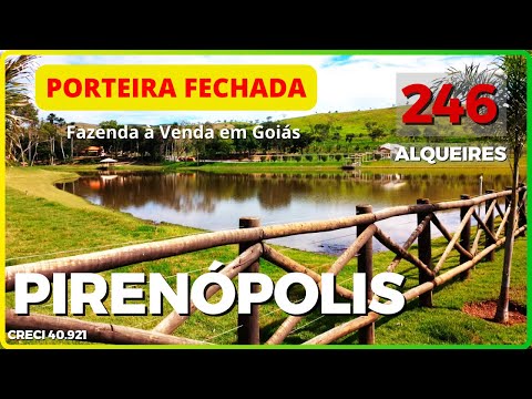 🌱 PORTEIRA FECHADA Fazenda à Venda em Goiás 246 Alqueires em Pirenópolis - Imperdível #agro #fazenda