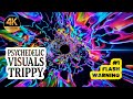 4K LONG Trippy Videos 01 FLASH WARNING Trippy Strobe Lights Fractals Zoom Psychedelic Trance