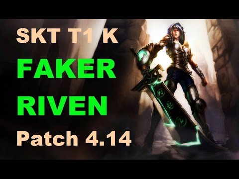 SKT T1 Faker Riven vs Poppy top feat. CJ Frost Space KogMaw | KR SoloQ Patch 4.14 | 1080p