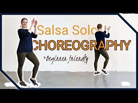 Salsa Solo Choreography tutorial (Beginners, NY/On2) - Part 1/2: Footwork