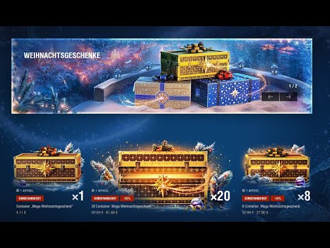World of Warships opnening 25 X-Mas Containers 2021