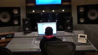 Mixing a beat in KMA studios (Elevated Muzik)