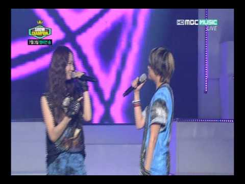 120703 f(x) Amber Shouting/Rapping Her Part