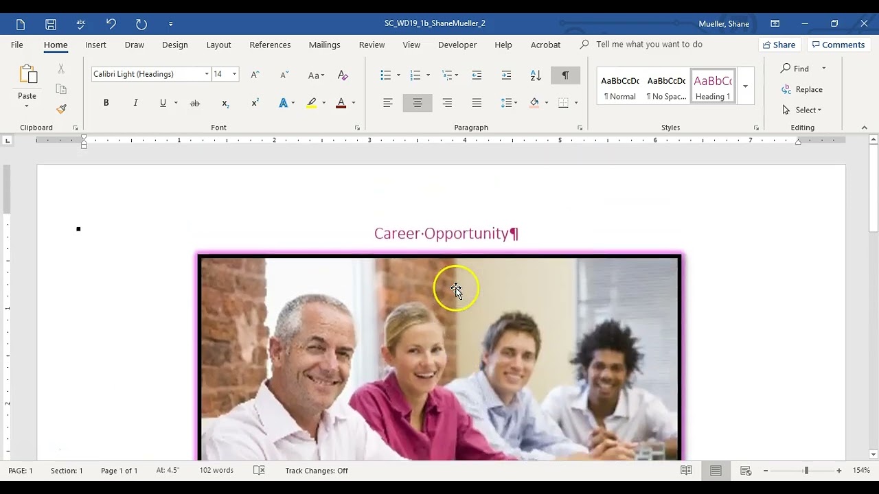 Word-Module 1: SAM Project B