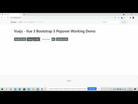 Vue 3 Bootstrap 5 Popover Working Demo