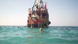 preview picture of video 'Kalamaki boat tour, Türkei / Kusadasi / Güzelcamli / Millipark / Samos'