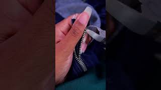 Shorten a zipper without sewing! #diyfashion #thriftflip