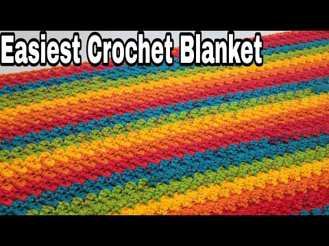 Easiest Crochet Blanket In The World | Easy Cochet Blanket For Beginners  | Crochet Lessons