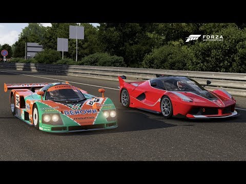 Forza 6 Drag race: Mazda 787B vs Ferrari FXXK