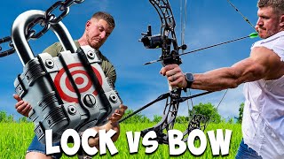 Can A Bow Break A Lock? 🤔 | High Speed Camera |