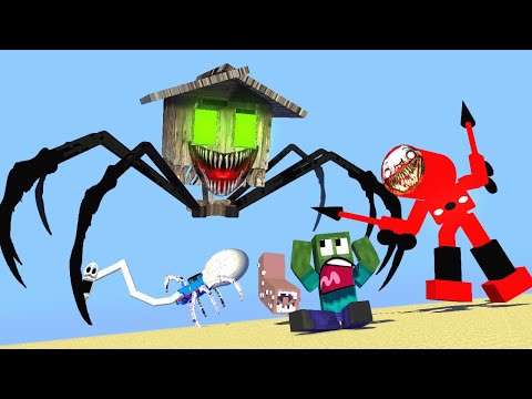 KRMStudioZ - Monster School : CURSED HOUSE HEAD VS CHOO CHOO CHARLES ROBOT & TRAIN SCHOOL - Minecraft Animation