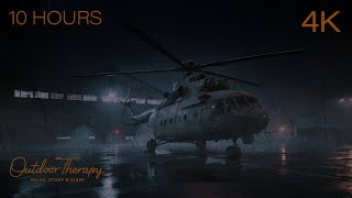IRON SKY | Relaxing Storm Ambience with Thunder & Rain on the Tarmac | STUDY | SLEEP [4K] 10 Hours
