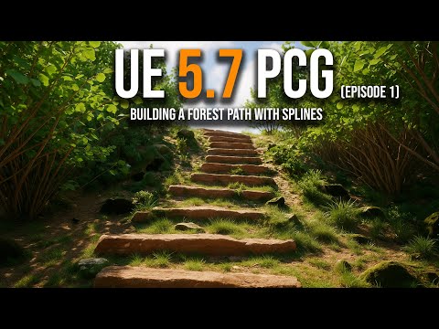 UE 5.7 PCG – Building a Forest Path with Splines (Episode 1) #tutorial #pcg #unrealengine