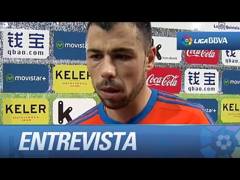 Entrevista a Javi Fuego tras el Real Sociedad (2-0) Valencia CF