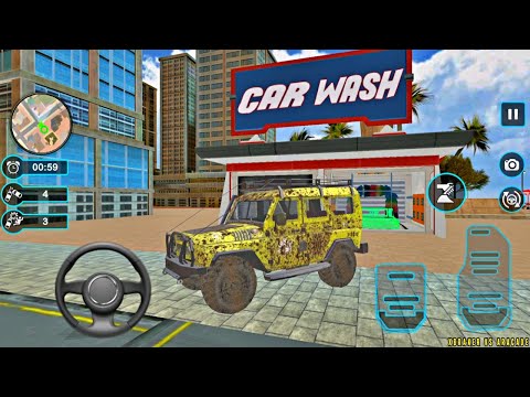Car Wash Garage Service Workshop - 4x4 Safari Lion Modern Auto Wash - Android Gameplay