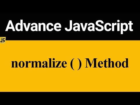 normalize Method in JavaScript Hindi