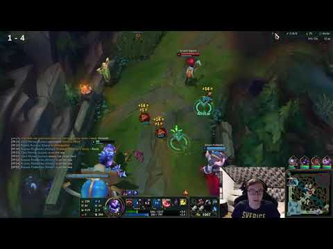 Thebausffs getting help from Alistar at top against Akshan   *hard lane*