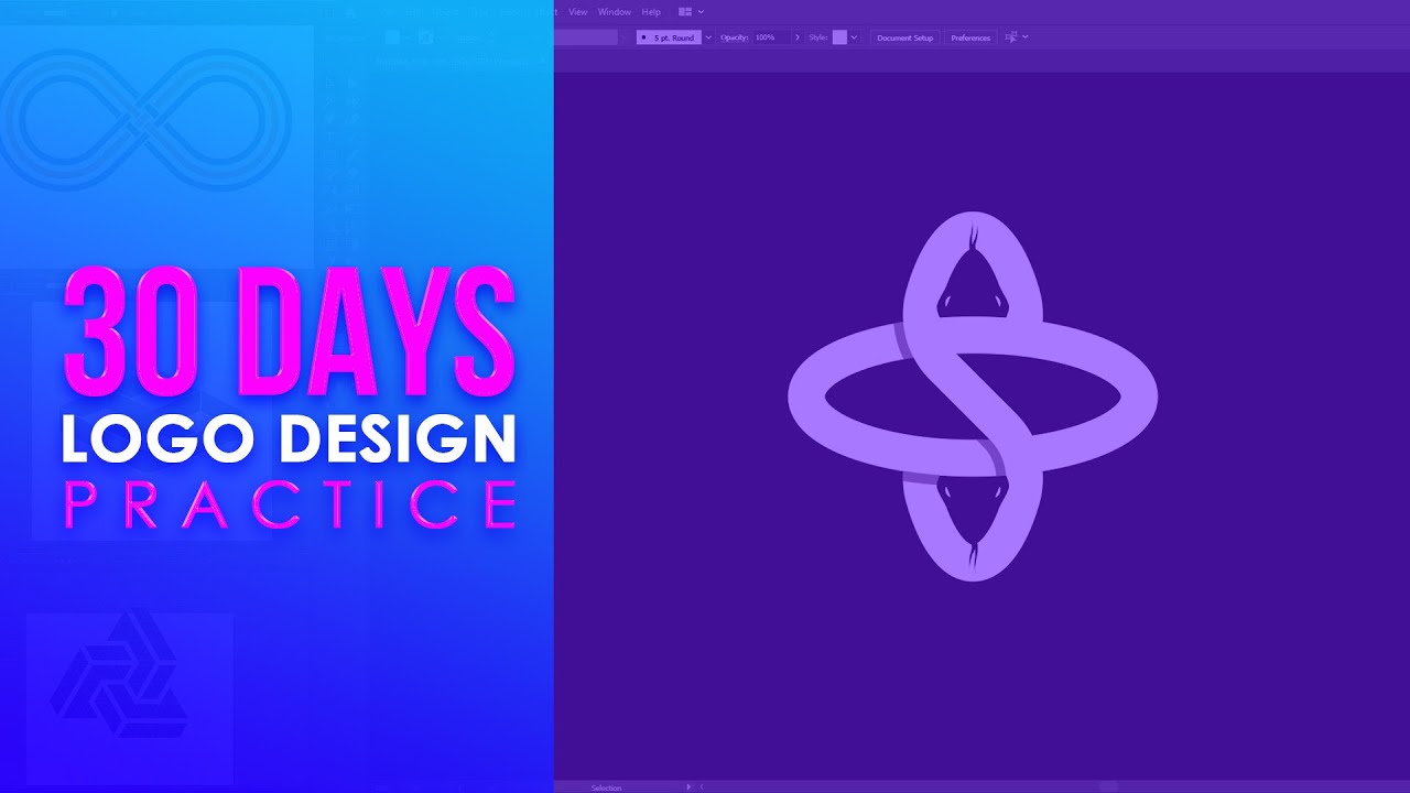 30 Days Logo Design Practice - Day 12 (Letter S, Snake and Infinity)