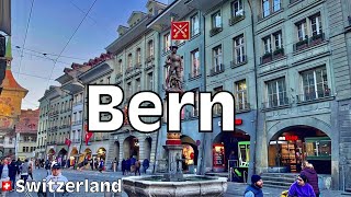 The Switzerland Walking Tour | Exploring Central Bern Capital Switzerland, 4k HDR 2023 Winter Walk