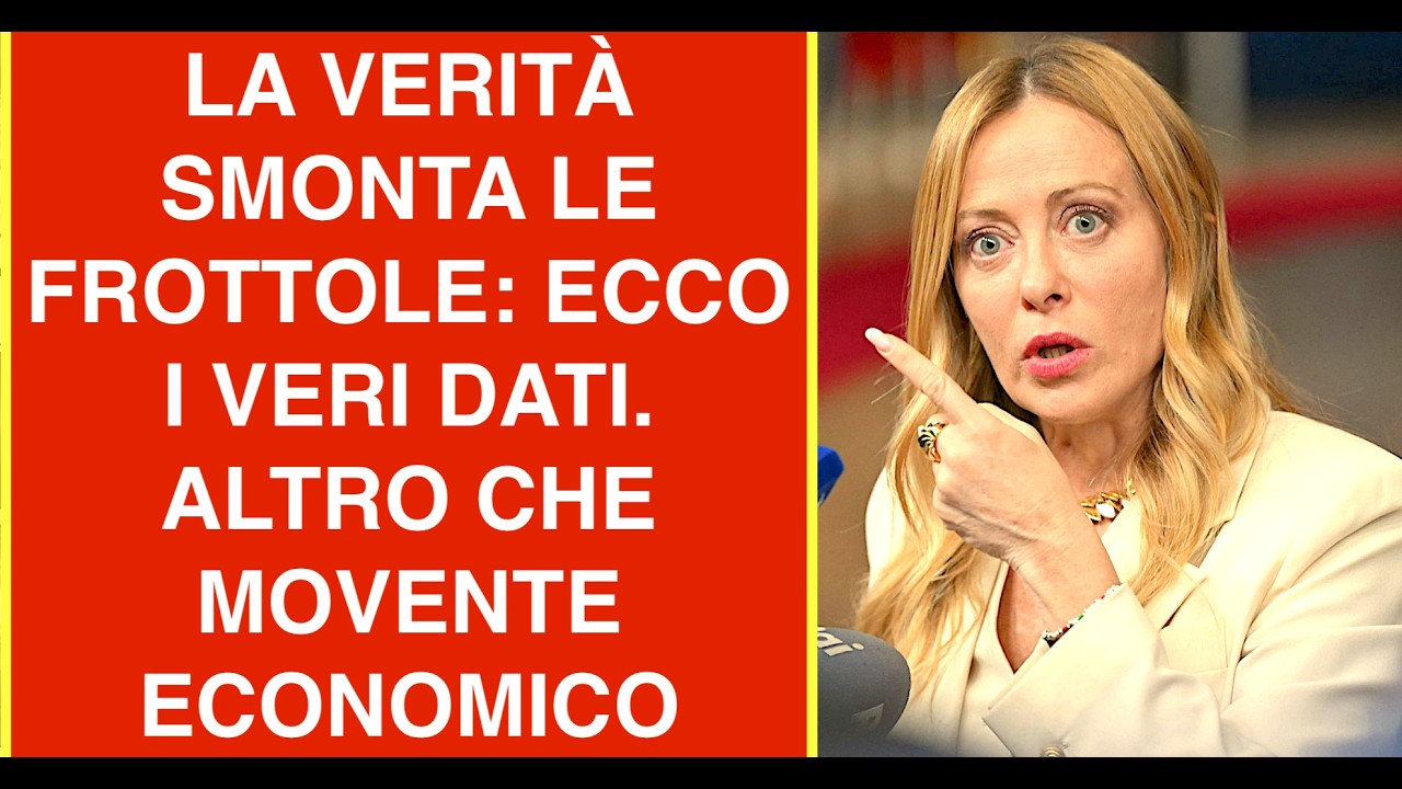 LA VERITÀ SMONTA LE FROTTOLE: ECCO I VERI DATI. ALTRO CHE MOVENTE ECONOMICO