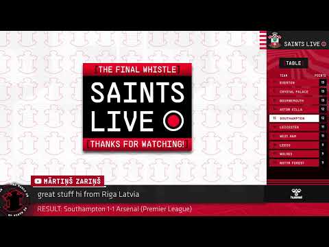 Southampton 1-1 Arsenal | SAINTS LIVE: The Final Whistle