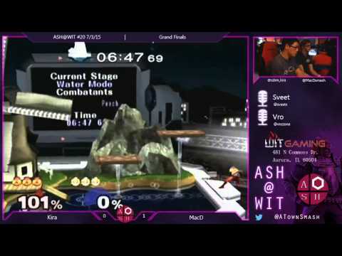 MacD (Peach) vs. Kira (Shiek) - Melee Grand Finals ASH@WIT 7/3/15