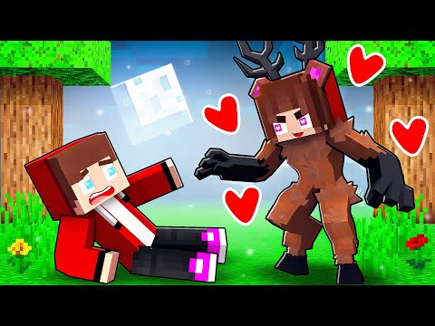 JJ and Girl DEER - 99 Nights in the Forest - Maizen Minecraft Animation